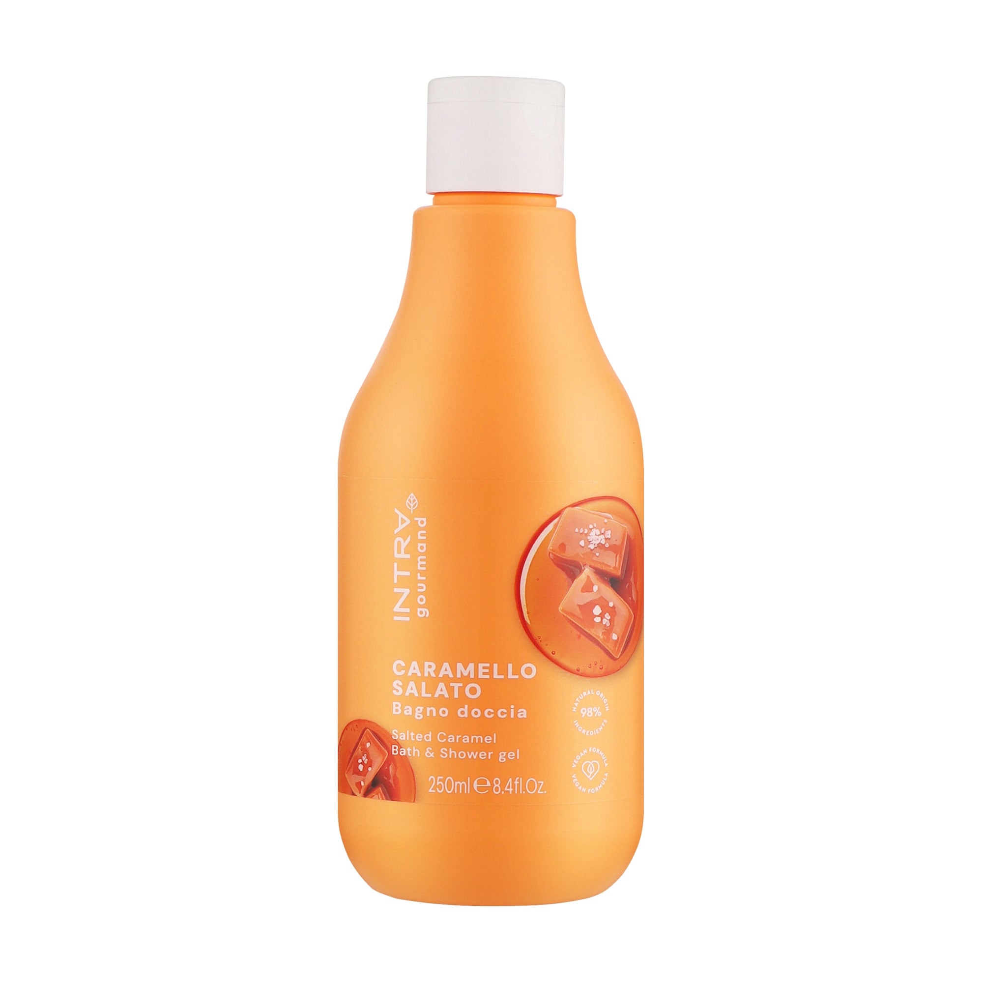 Гель-крем для душу та ванни Intra Salted Caramel Bath &amp; Shower Gel з ферментованим вівсом, 250 мл